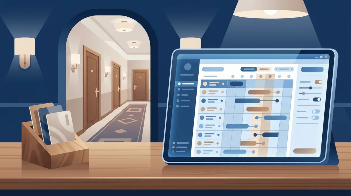 Modern bir butik otel odasının temiz ve düzenli görünümü